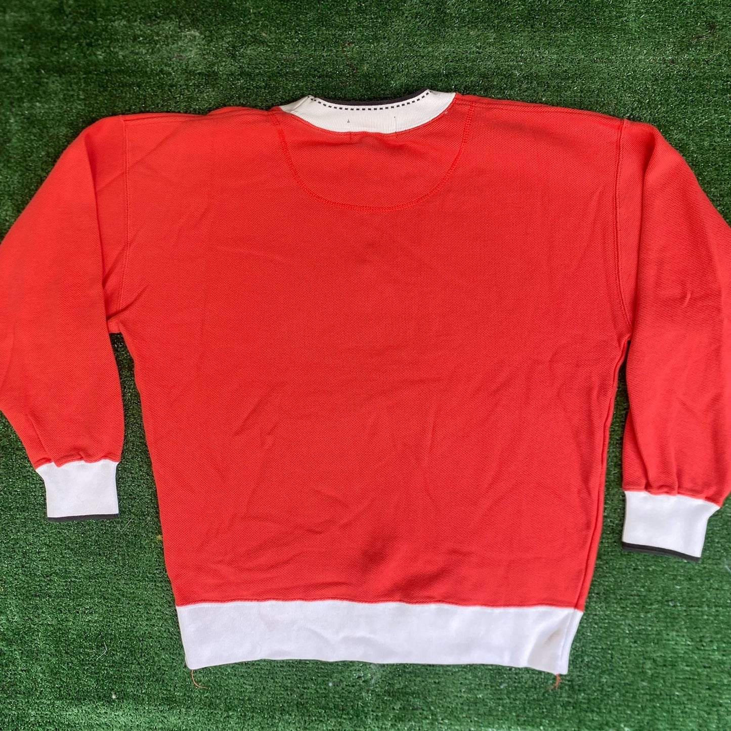 Vintage 90s Woman Golfing Sweatshirt Preppy Red Crewneck