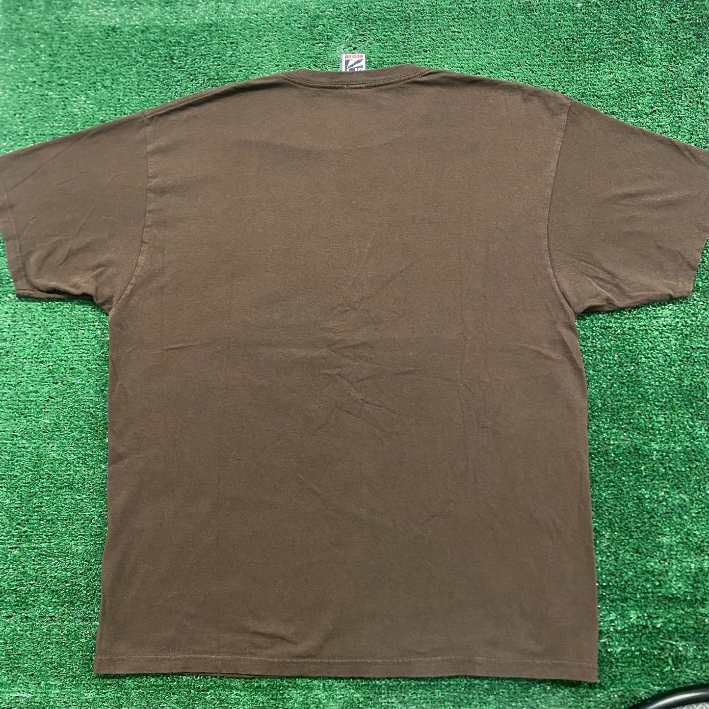 Vintage Y2K Trust No One Winged Skull Tonal Goth T-Shirt