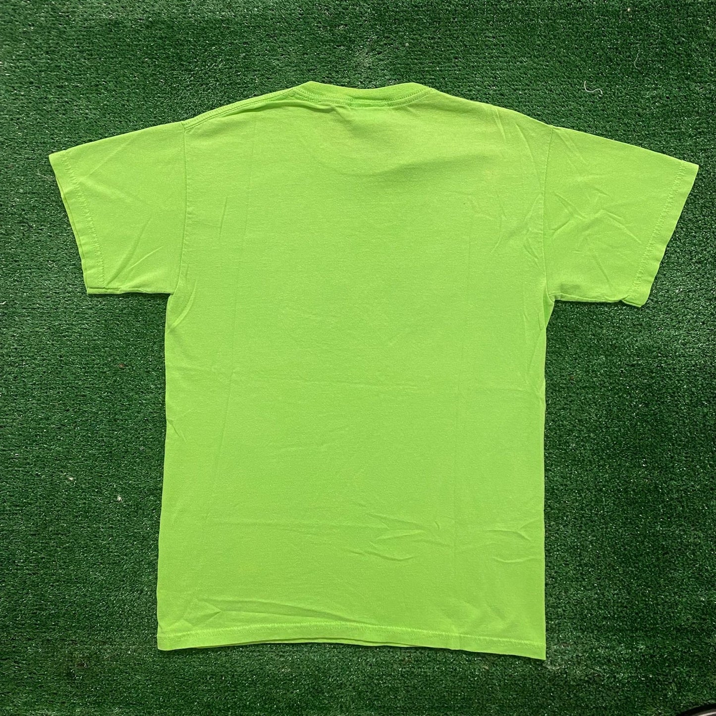 Vintage Y2K Disney Logo Shirt Lime Green Mickey Mouse Tee