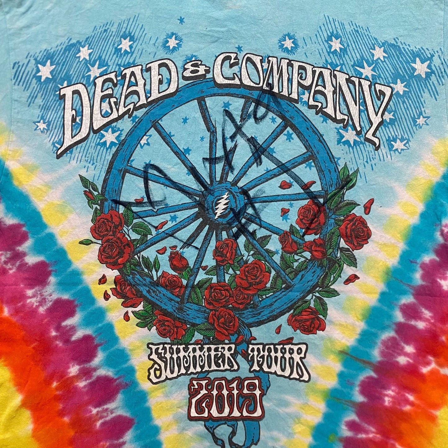 Vintage Y2K Essential Grateful Dead Skull Tie Dye Band Tee