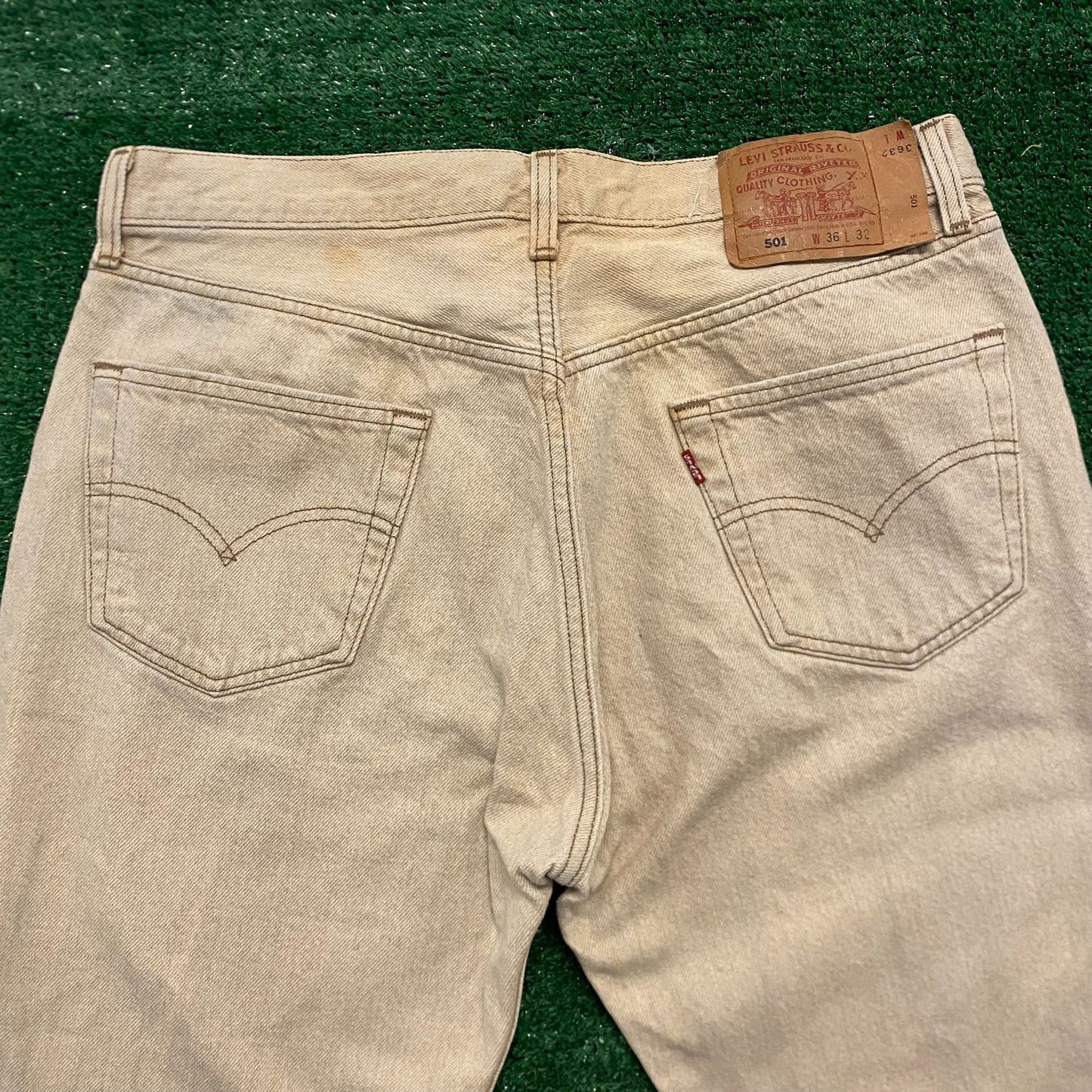 Levi's 501 Straight Fit Vintage 90s Denim Jeans Work Pants