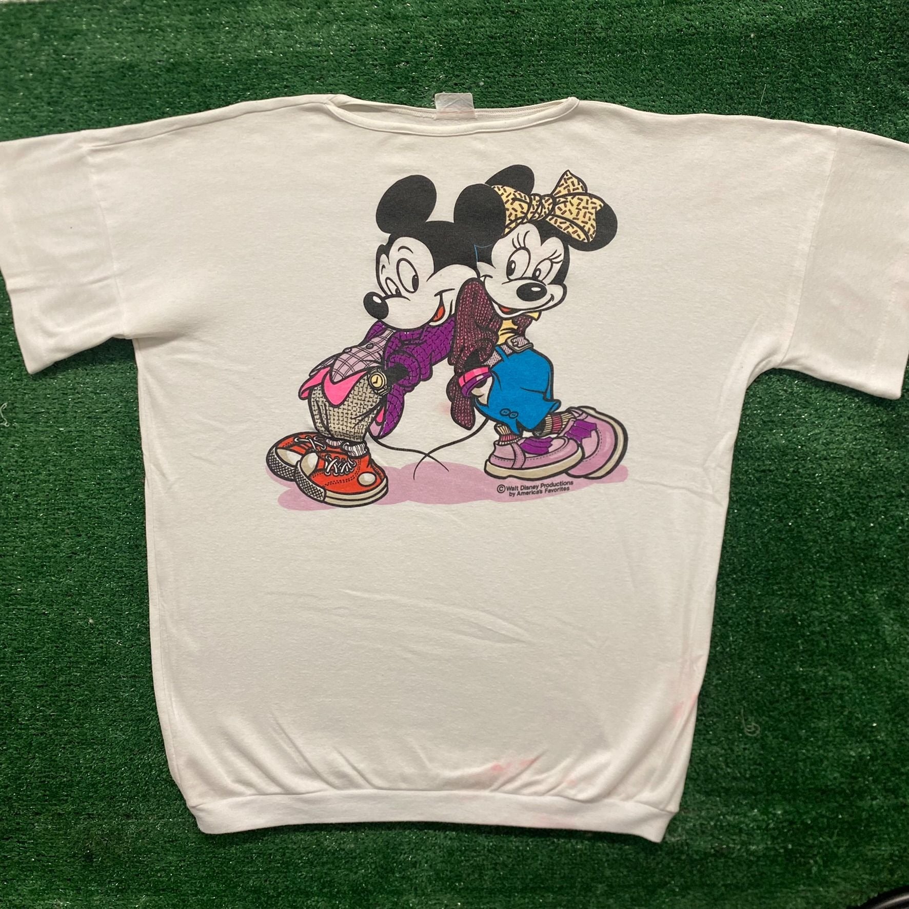 Vintage 80s Mickey Minnie Mouse Shirt Single Stitch Cartoon 