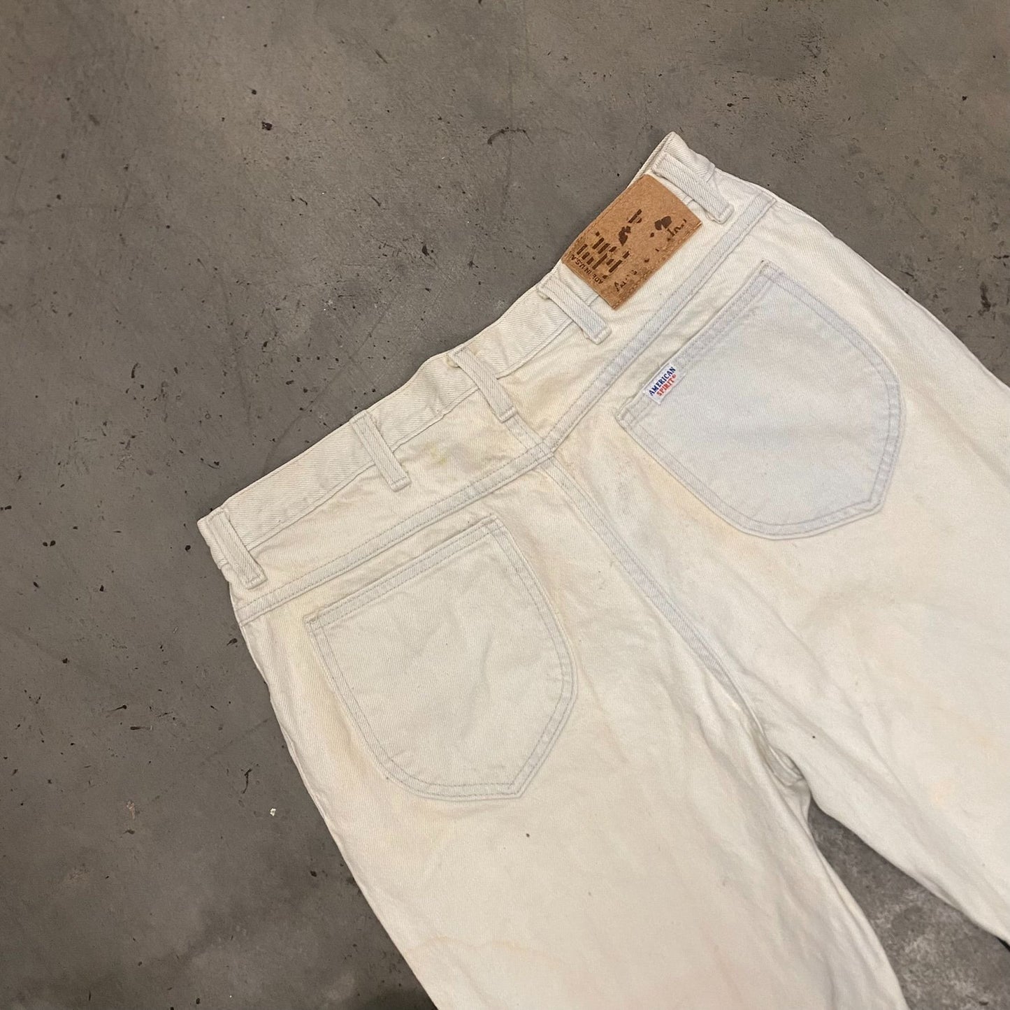Vintage 90s White Denim Essential Relaxed Work Baggy Jeans