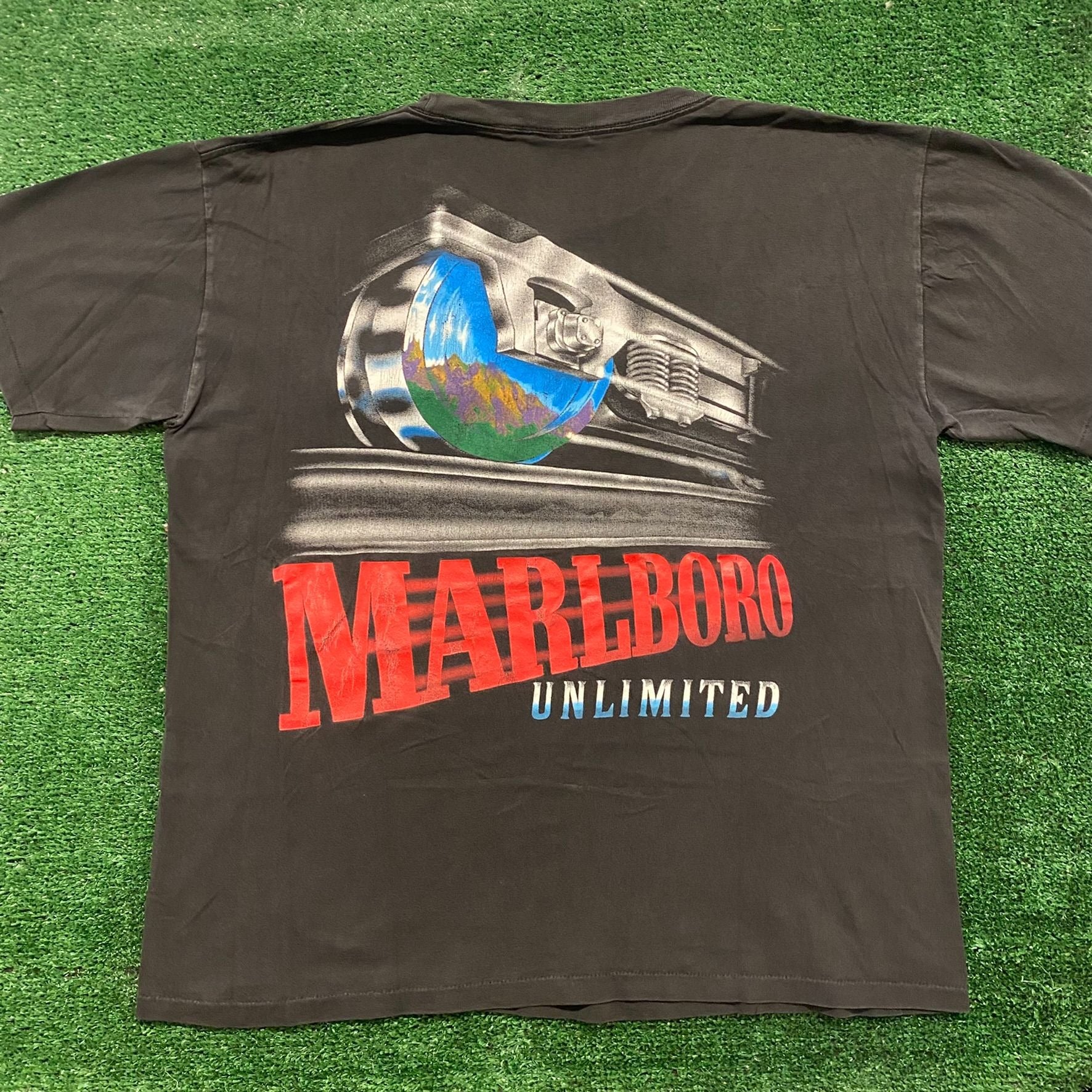 Marlboro Unlimited Train Vintage 90s Single Stitch T-Shirt – Agent Thrift