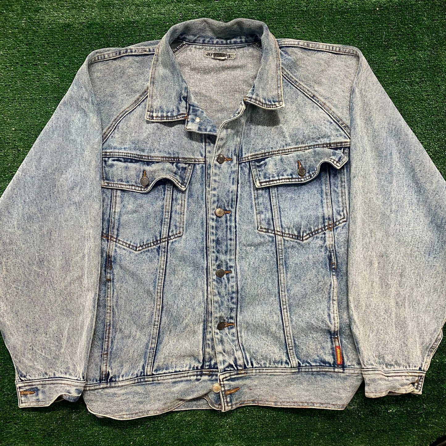 Vintage 90s Stonewashed Denim Trucker Jacket Jean Jacket