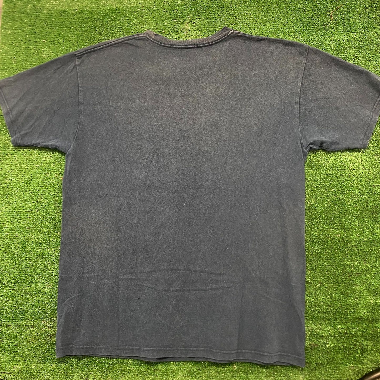 Vintage 90s Navy Blue Sun Faded Essential Baggy Blank Tee
