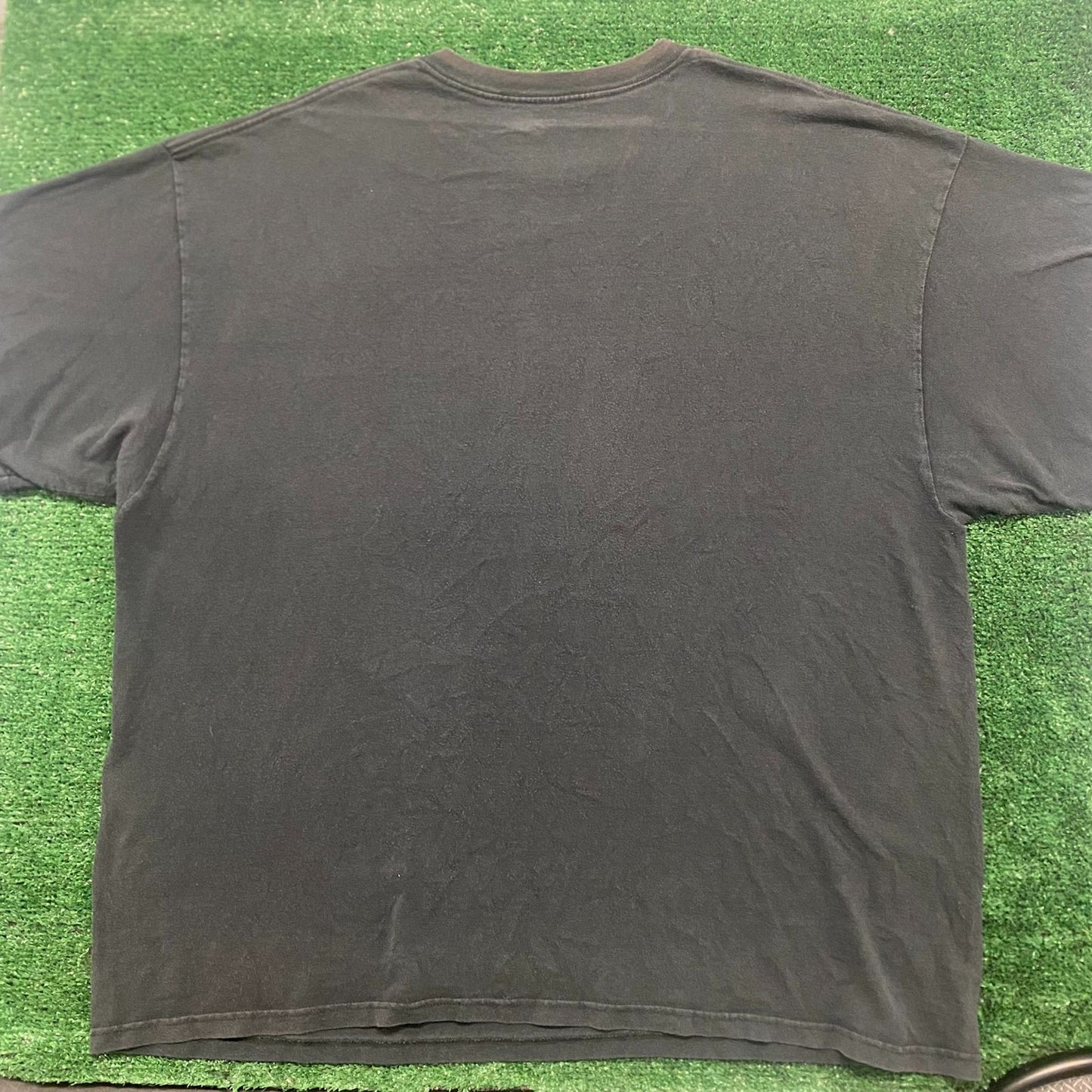 Vintage Y2K Metal Rock Band Skeleton Punk Goth Sun Faded Tee