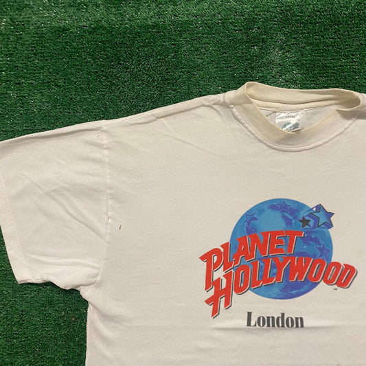 Vintage 90s Planet Hollywood London Logo Tourist Souvenir Tee