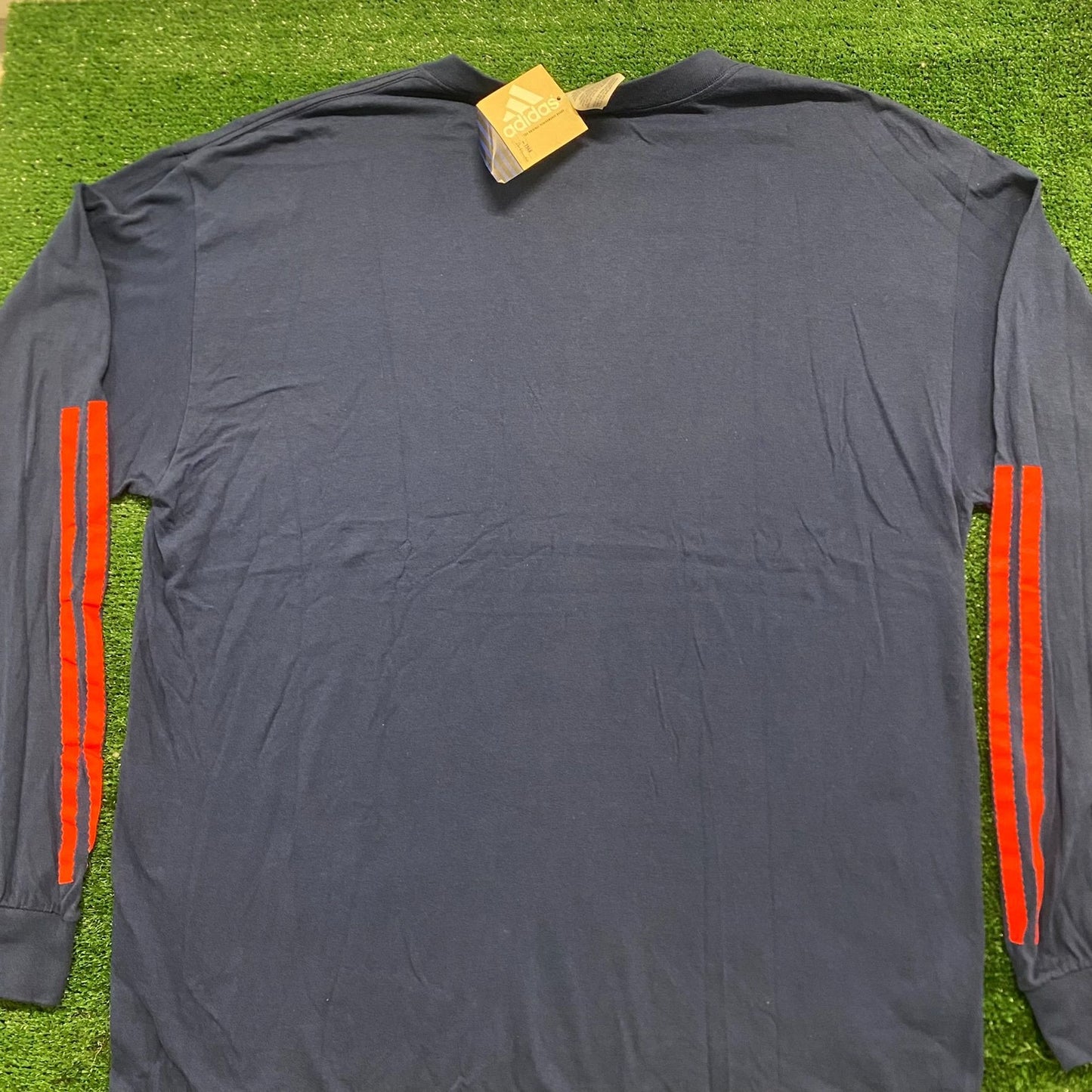 Vintage 90s Deadstock Adidas Shirt Baggy Navy Long Sleeve Tee