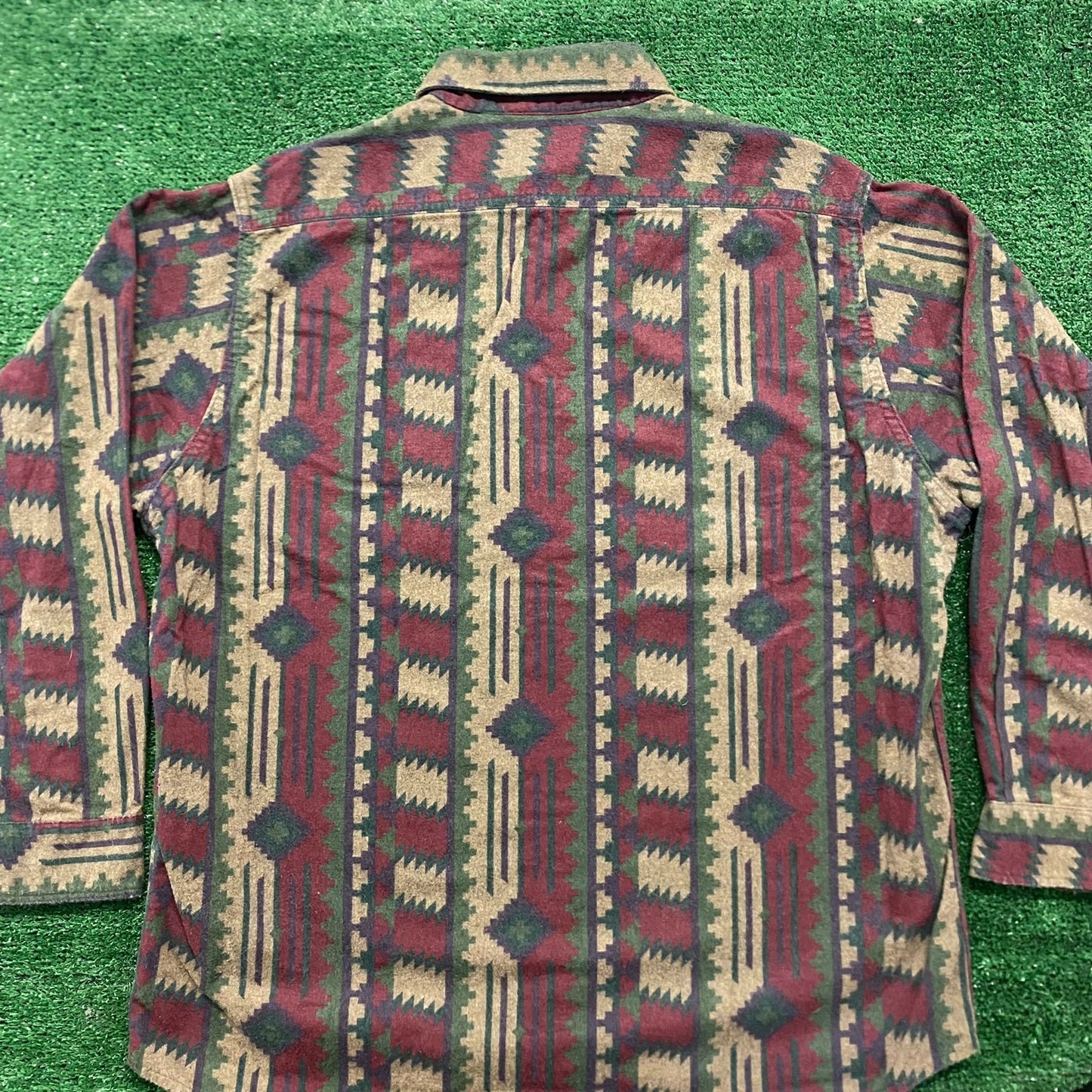 Vintage 90s Aztec Tribal Essential Baggy Geometric Shirt