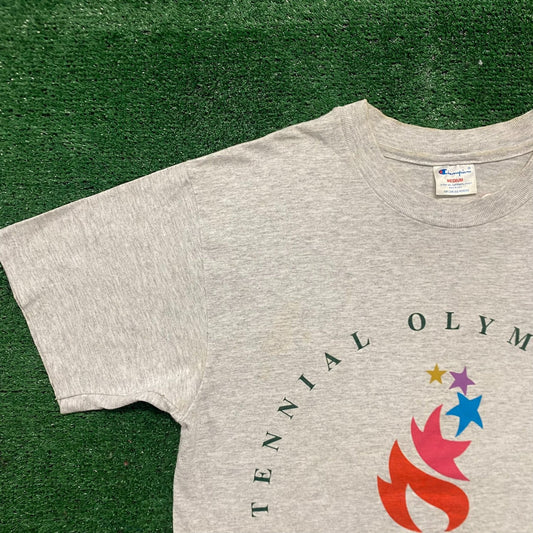 Vintage 90s Atlanta 1996 Olympics Logo Single Stitch Tee