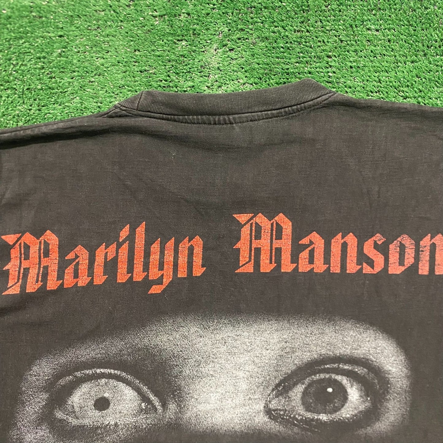 Vintage 90s Marilyn Manson Sun Faded Goth Metal Band Tee