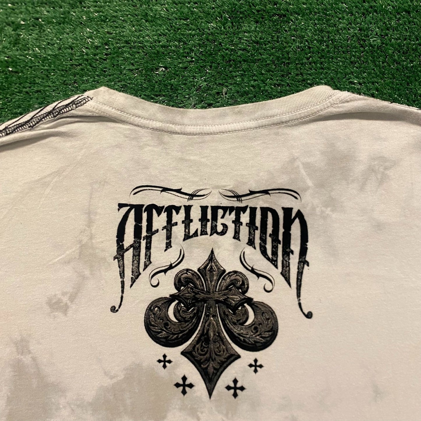 Affliction Fleur Cross Vintage Gothic Punk T-Shirt