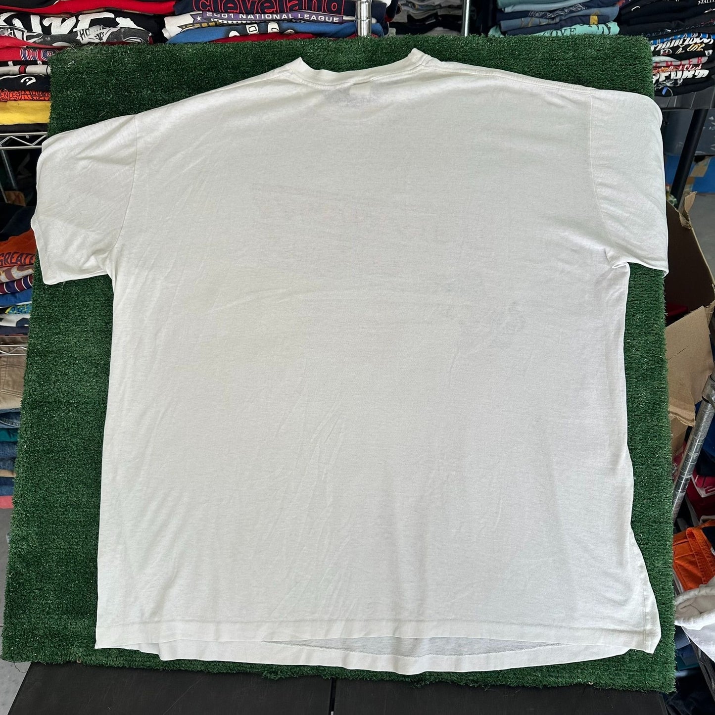 Vintage 80s UF University Florida Gators T-Shirt White 3XL Single Stitch College