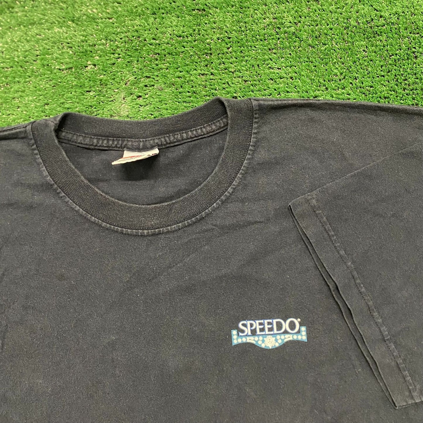 Vintage 90s Essential Baggy Speedo Africa Map Nature T-Shirt