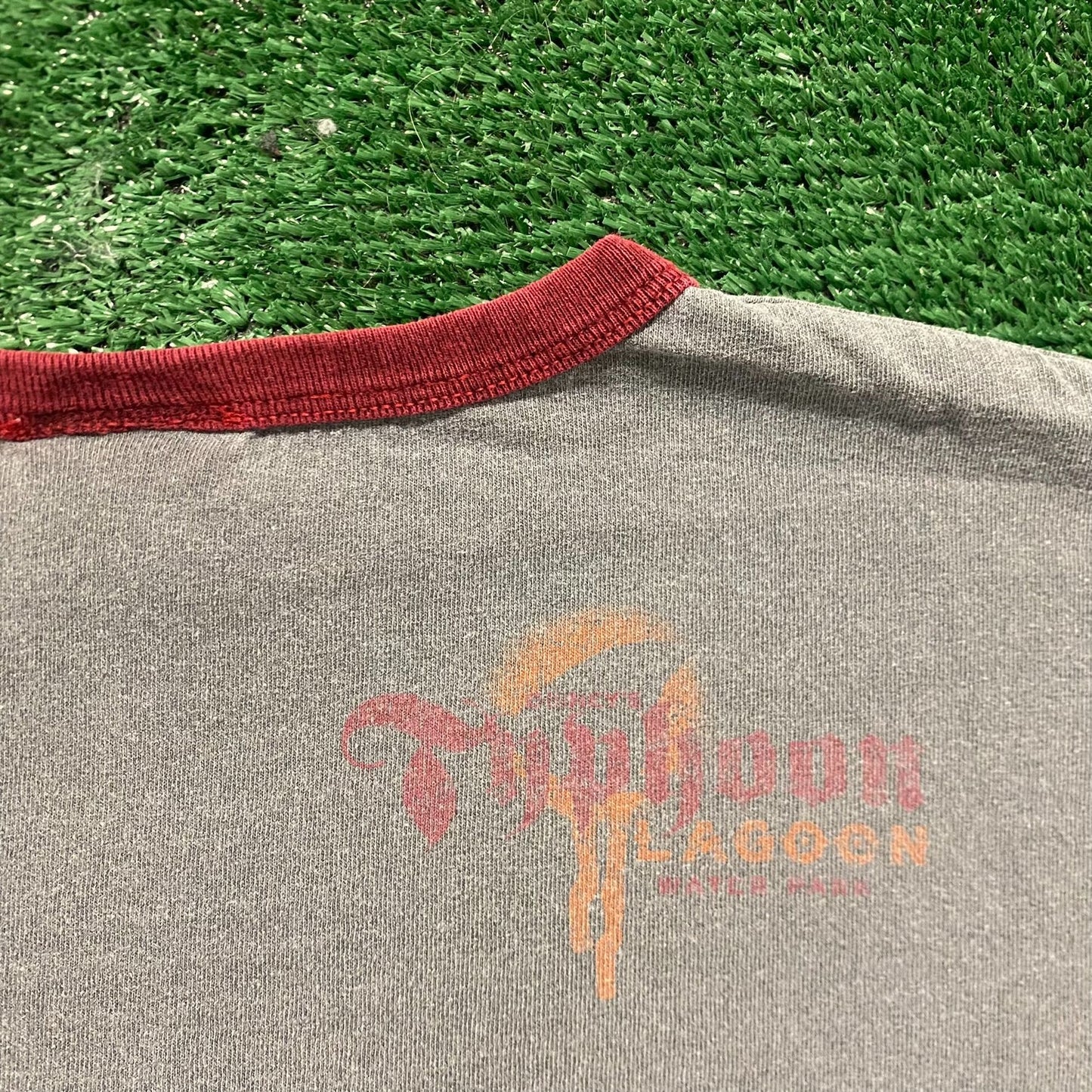 Vintage Y2K Typhoon Lagoon Shirt Disney Shark Reef Ringer Tee