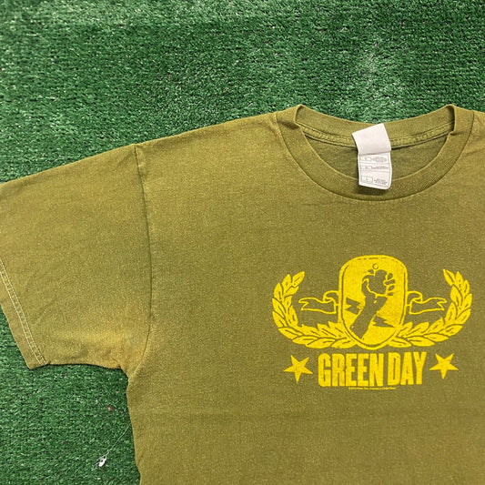 Vintage Y2K Green Day American Idiot Punk Rock Band Tee