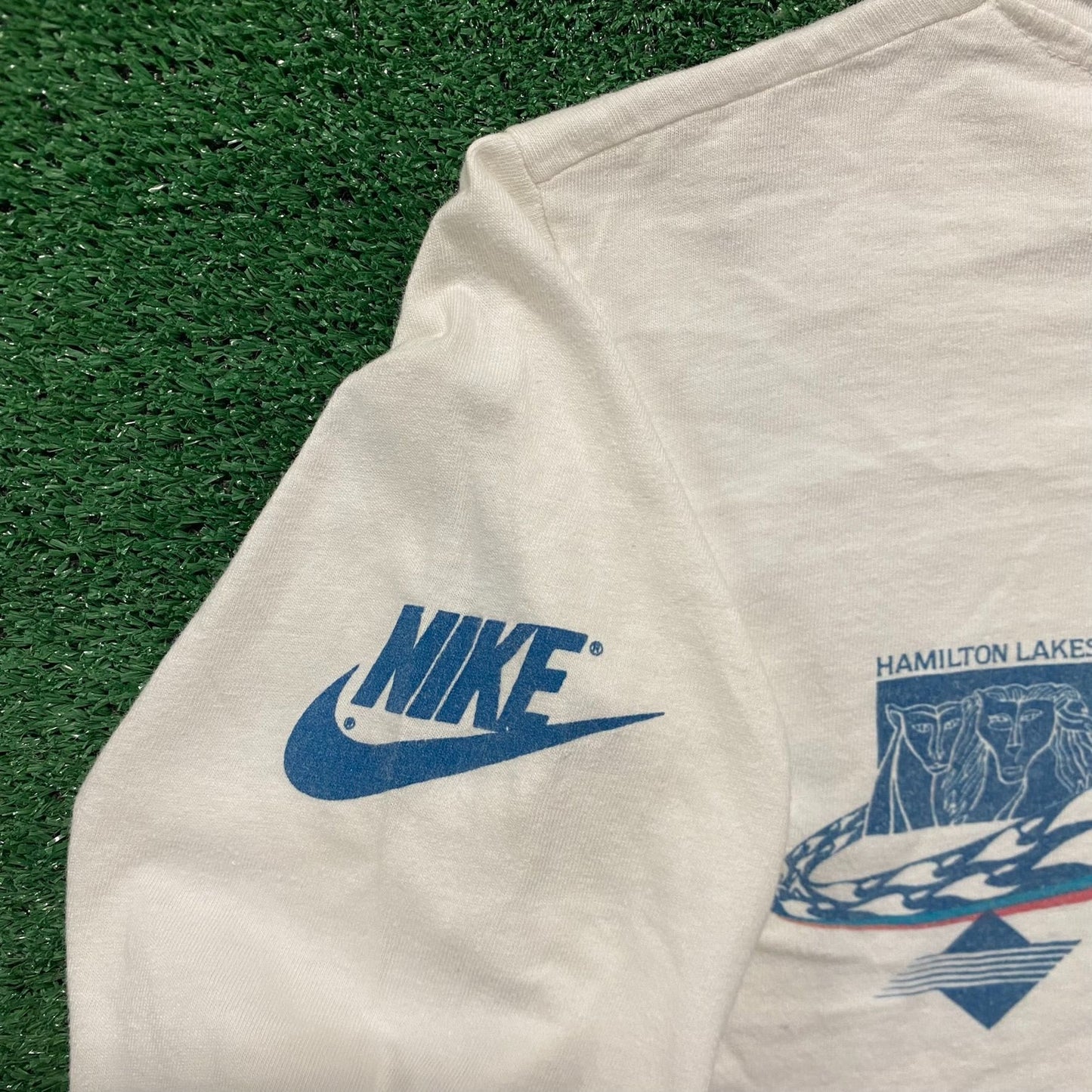 Vintage 80s Nike Running 5K Single Stitch Long Sleeve Tee