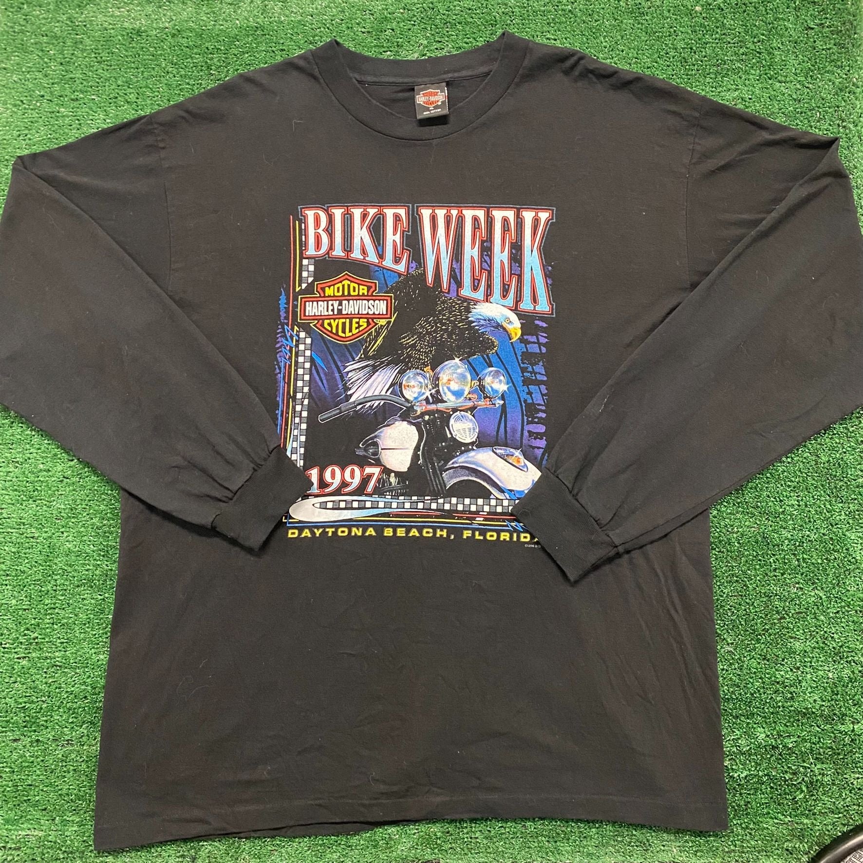 Vintage 90s Essential Harley Daytona Bike Week T-Shirt – Agent Thrift