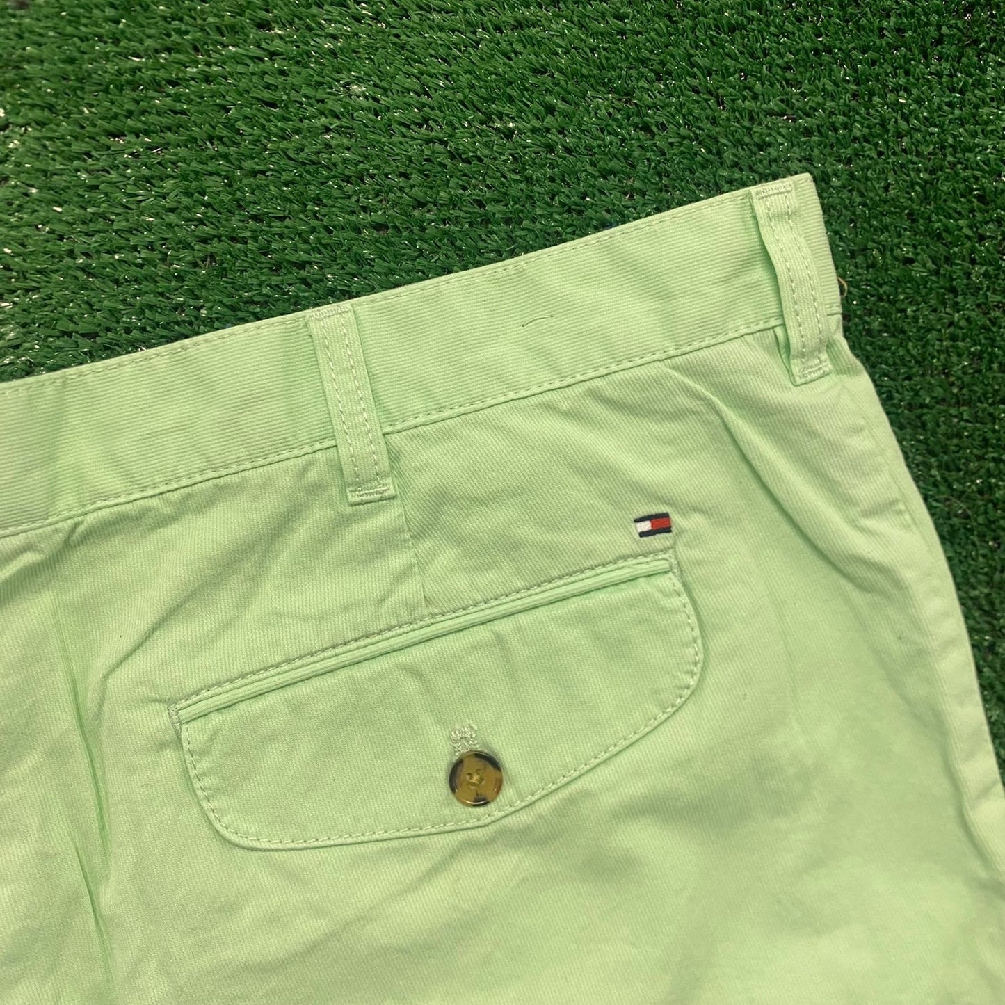 Tommy Hilfiger Pastel Mint Green Vintage Preppy Chino Shorts