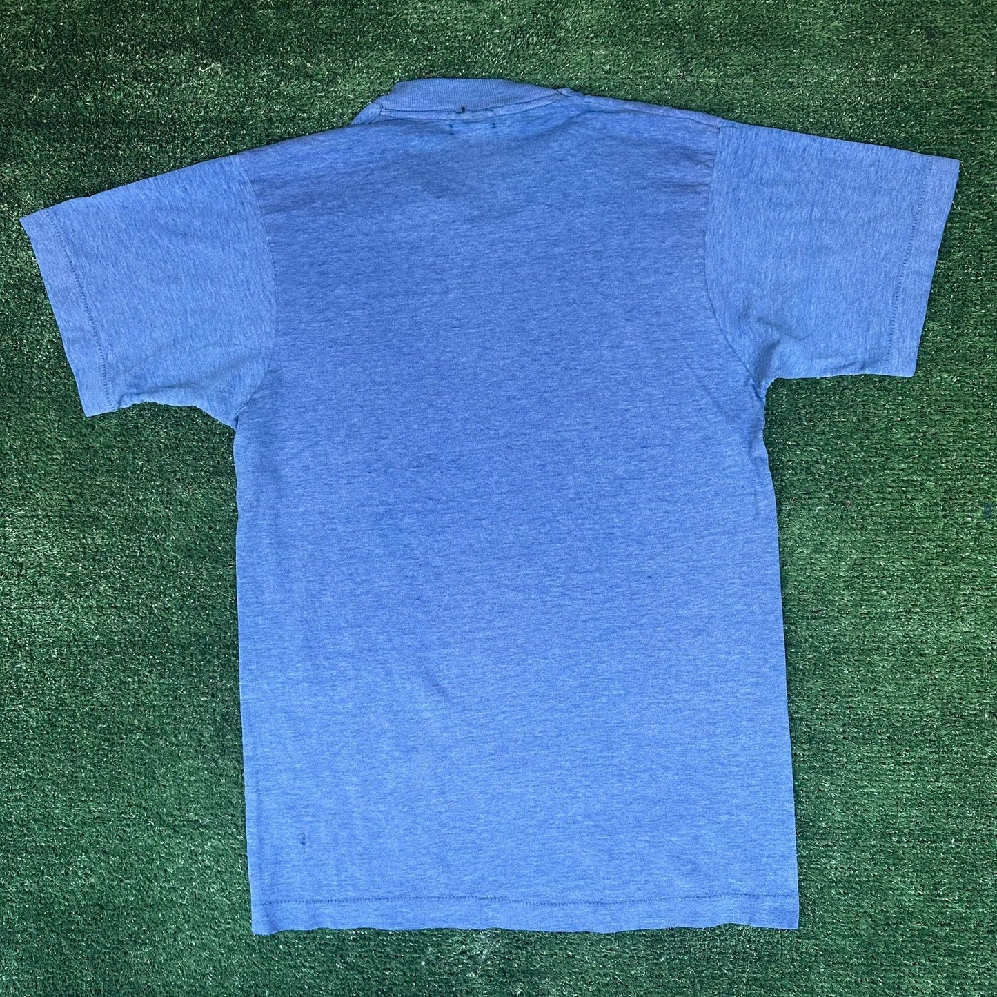 Vintage 90s Boston Harbor Map T-Shirt Blue M Single Stitch Coastal Nautical
