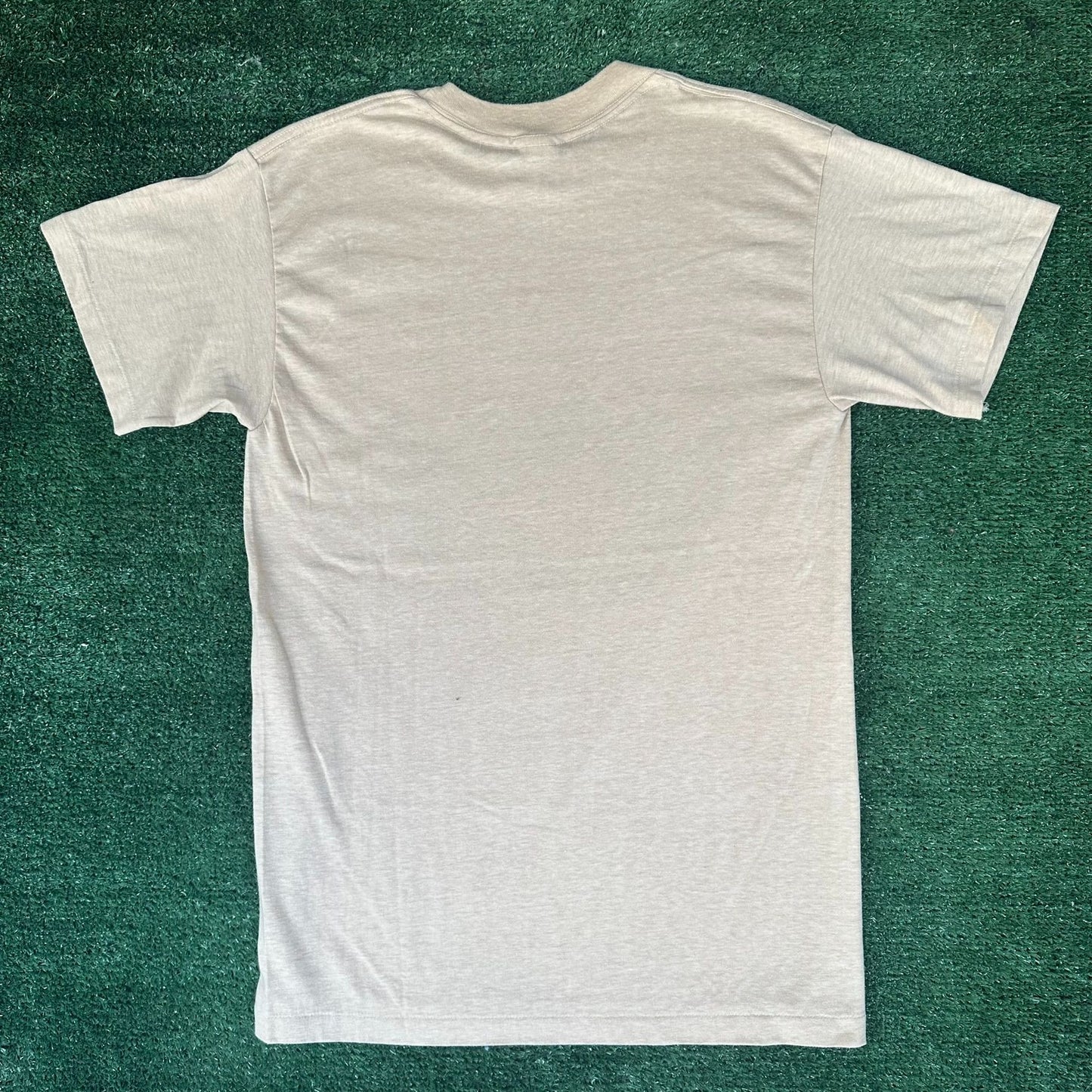 Vintage 80s MacDill AFB Hospital T-Shirt Military Air Force Single Stitch Beige