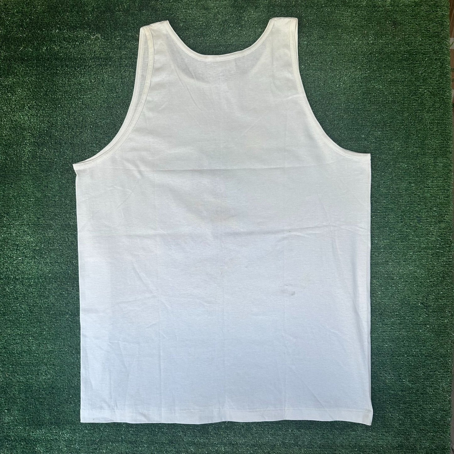 Vintage 90s California Sailing Tank Top Single Stitch Surf White XL Beach Summer