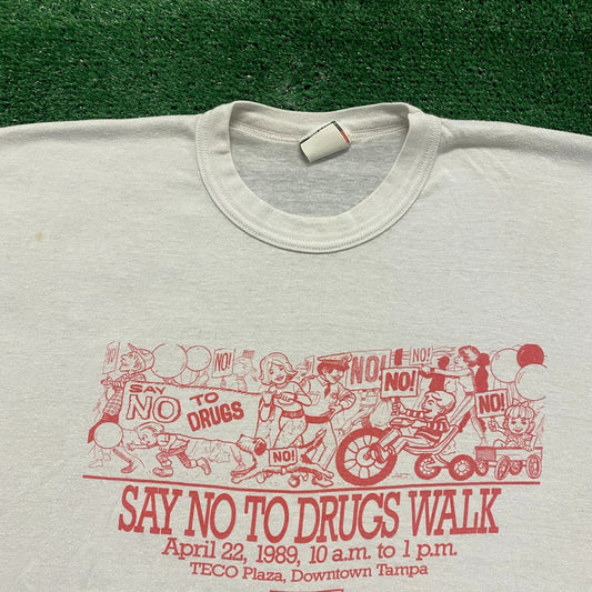 Tampa Say No To Drugs Walk Vintage 80s T-Shirt