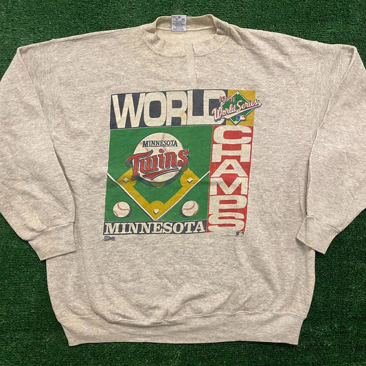 Minnesota Twins Vintage 90s Baseball Crewneck Sweatshirt