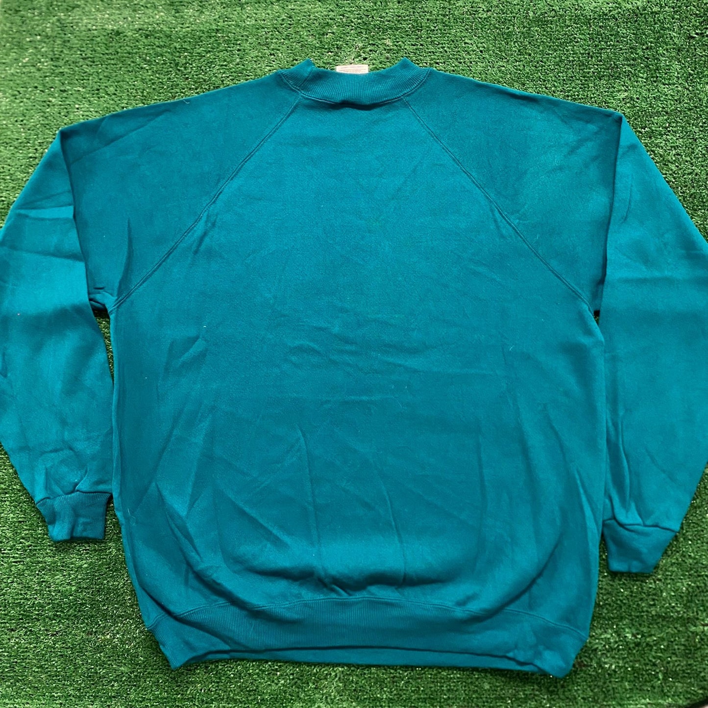 Teal Vintage 90s Deadstock Blank Crewneck Sweatshirt
