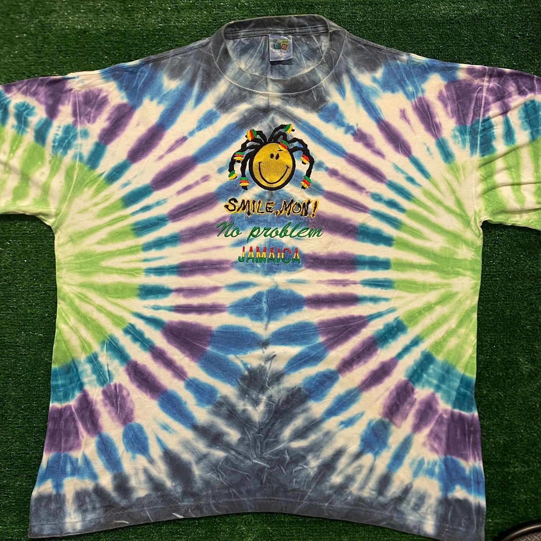 Rasta Jamaica Vintage Tie Dye Stoner T-Shirt – Agent Thrift