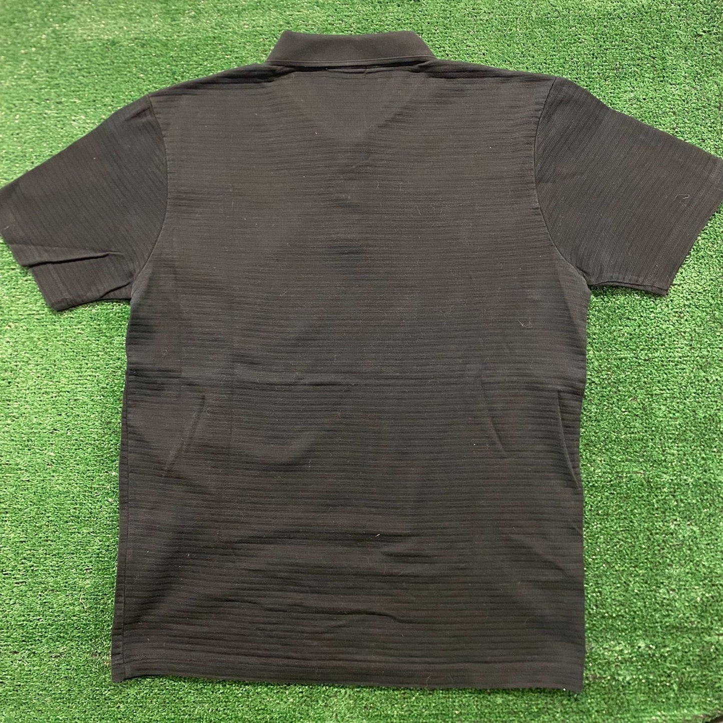 Basic Striped Textured Vintage Polo Shirt