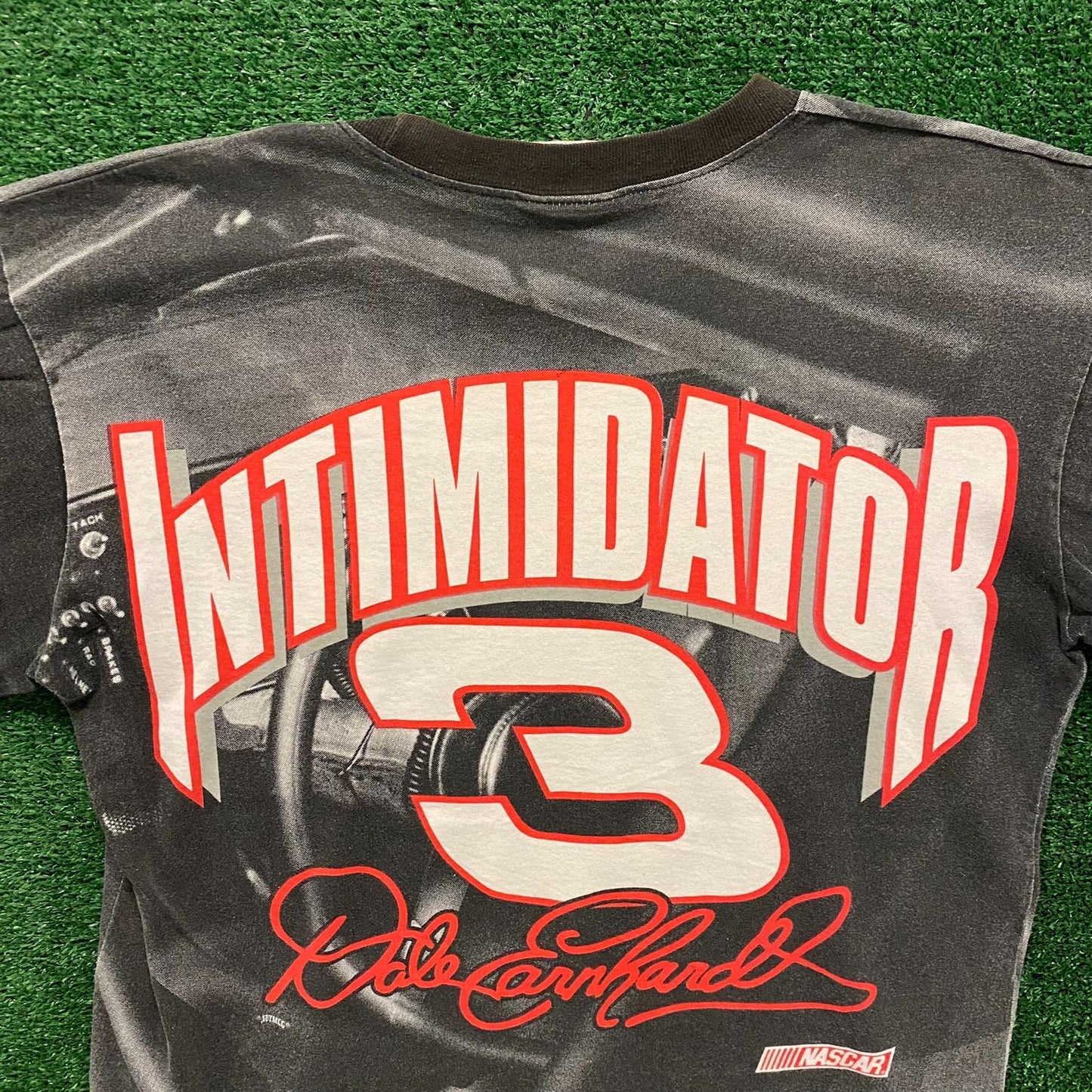 Dale Earnhardt Vintage 90s NASCAR AOP T-Shirt