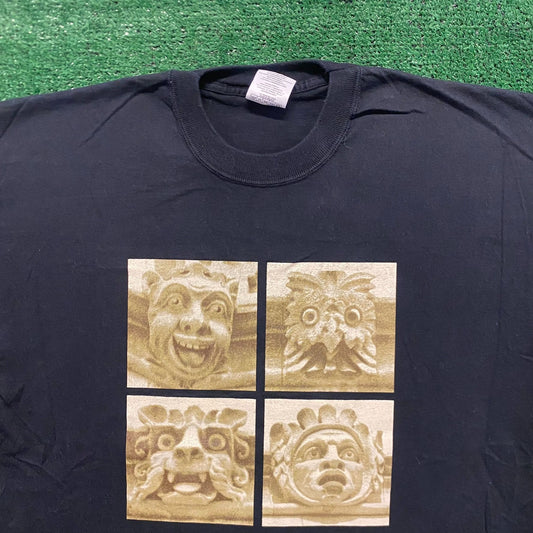Ancient Tribal Statues Vintage 90s T-Shirt