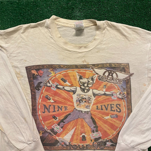 Aerosmith Nine Lives Vintage 90s Band T-Shirt