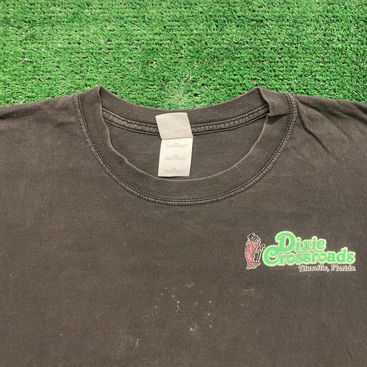 Dixie Crossroads Vintage Grunge Biker T-Shirt