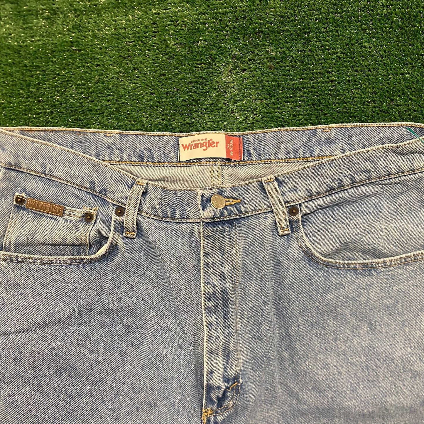 Wrangler Faded Stonewashed Vintage Denim Jeans Pants