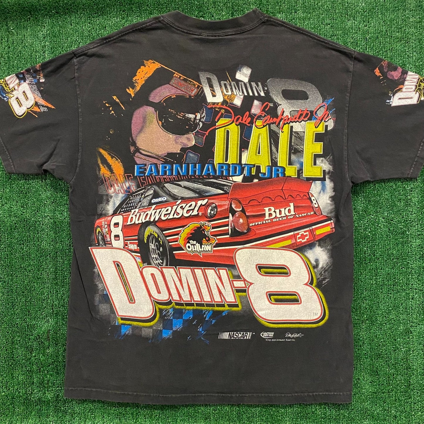 Vintage 90s Essential NASCAR Dale Earnhardt Jr. AOP T-Shirt