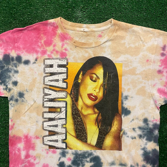Aaliyah Vintage Tie Dye Band T-Shirt