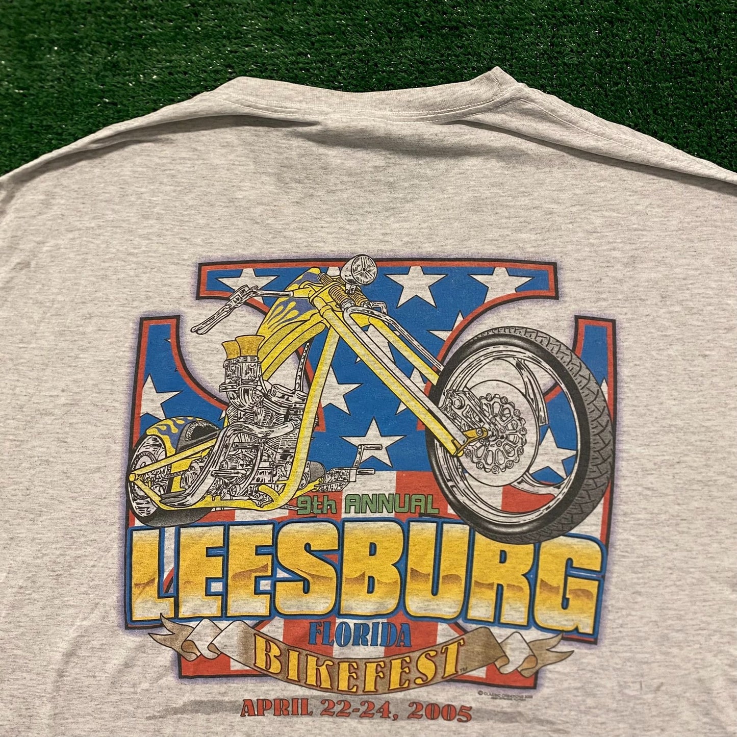 Flaming Cross Vintage Grunge Biker T-Shirt