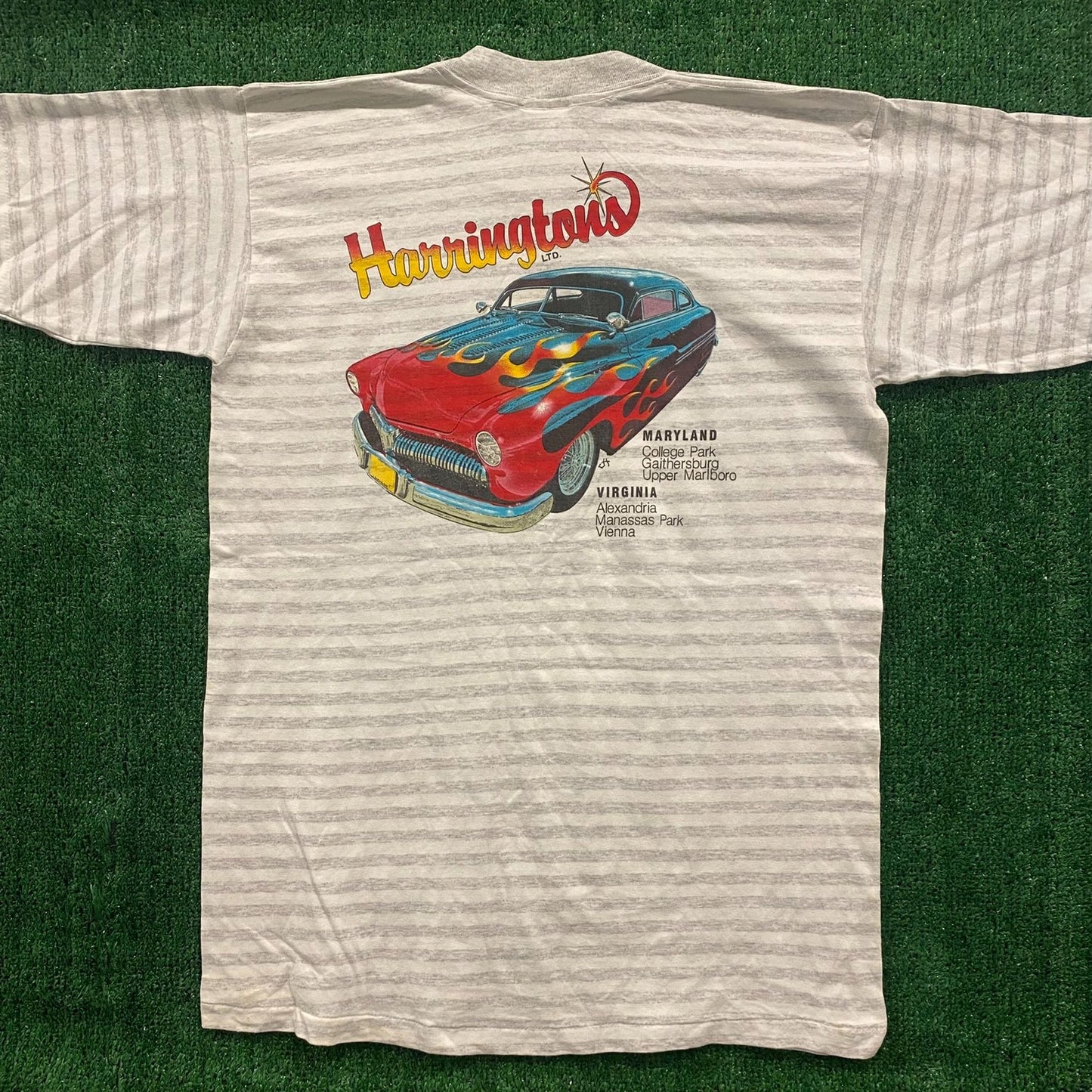 Hot Rods Vintage 90s Striped T-Shirt