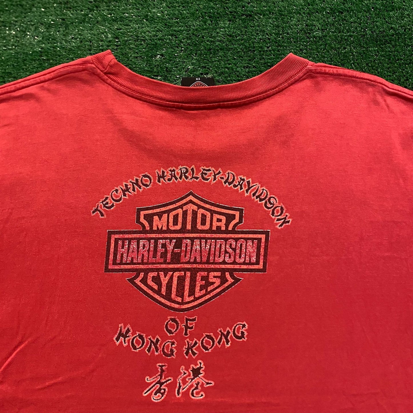 Harley Davidson Flames Cross Vintage Biker T-Shirt