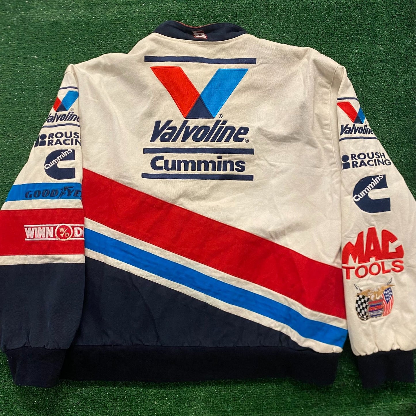 Vintage 90s Essential Jeff Hamilton NASCAR Racing Bomber Jacket