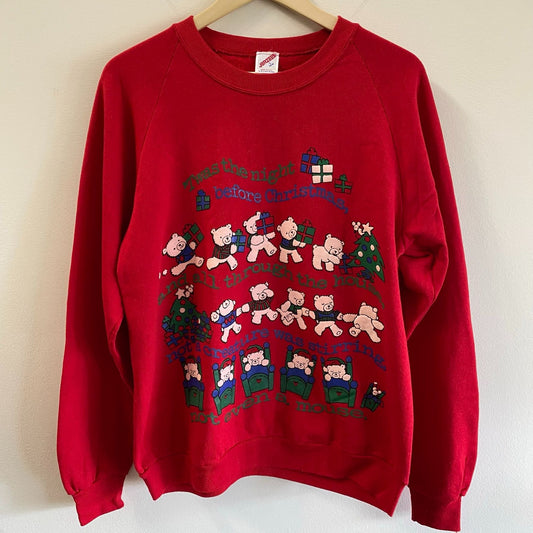 Vintage Christmas Bears Crewneck Sweatshirt
