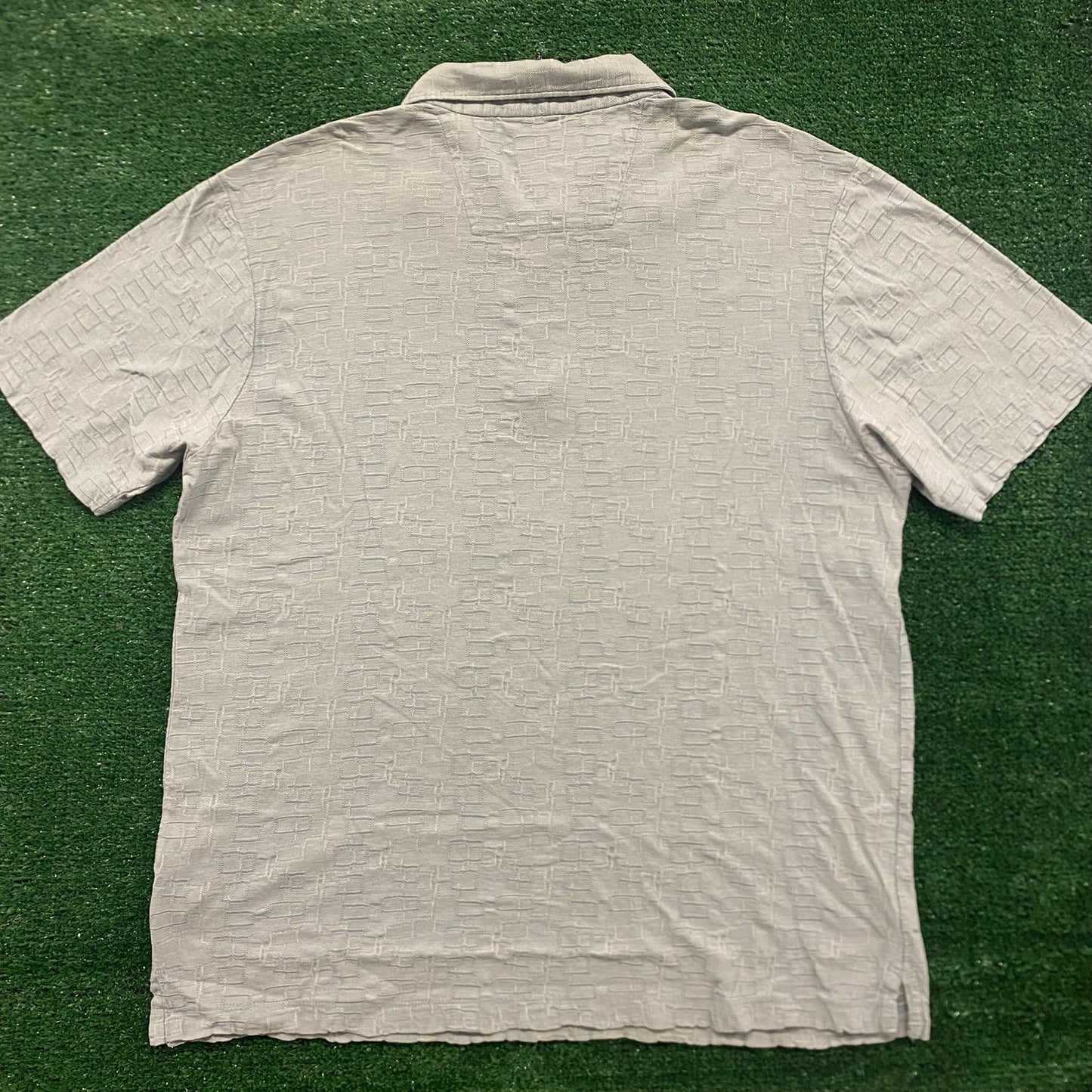 Geometric Squares Vintage Casual Polo Shirt