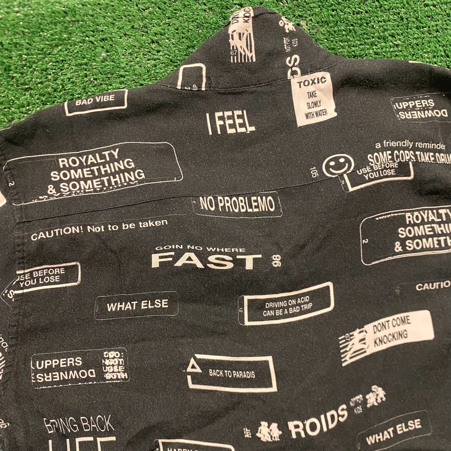 Ksubi Drugs You Have Been Warned Short Sleeve Shirt