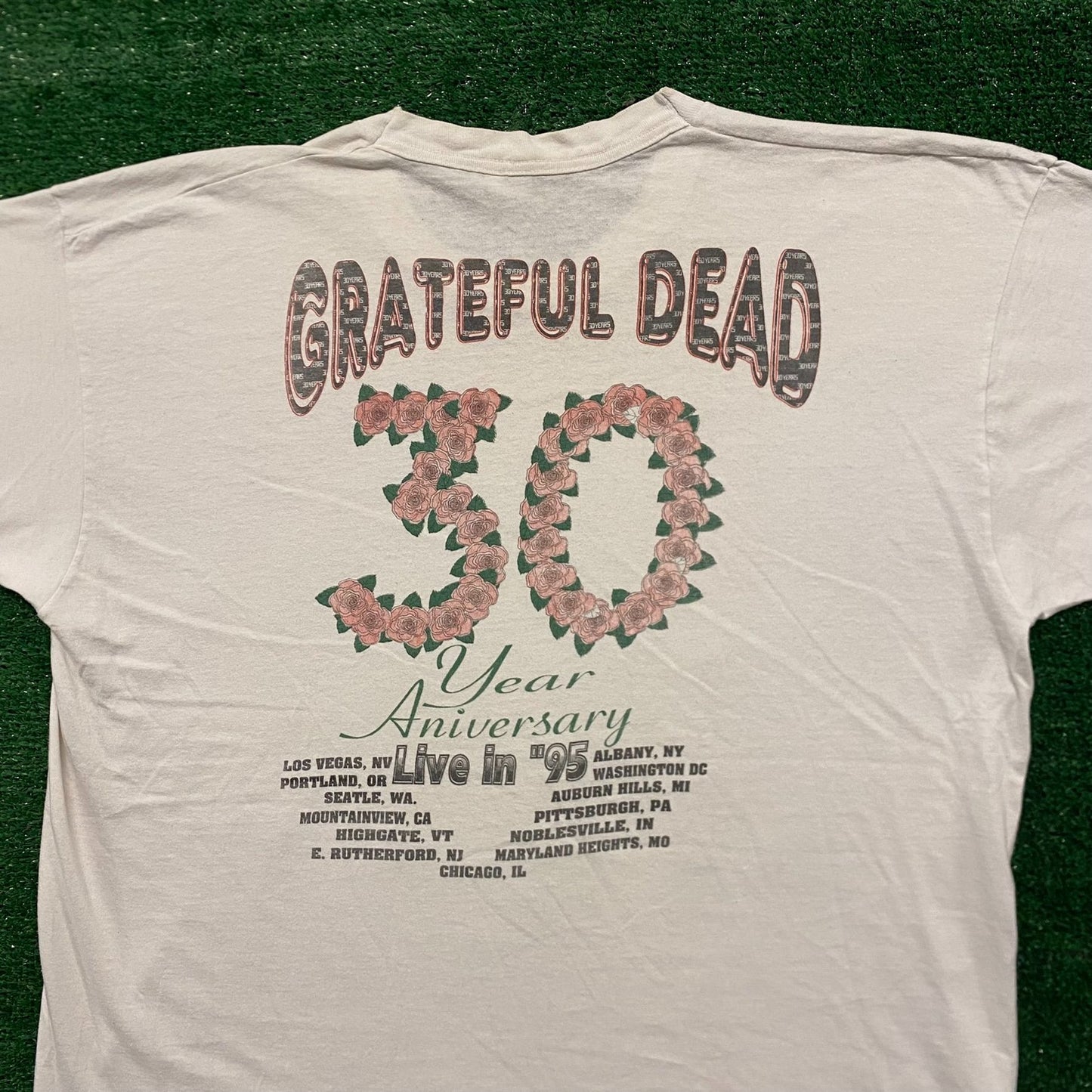 Grateful Dead 30 Years Vintage 90s Band T-Shirt