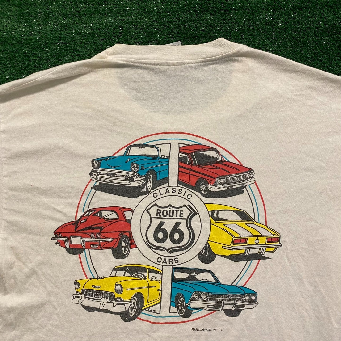 Route 66 Classic Cars Vintage T-Shirt