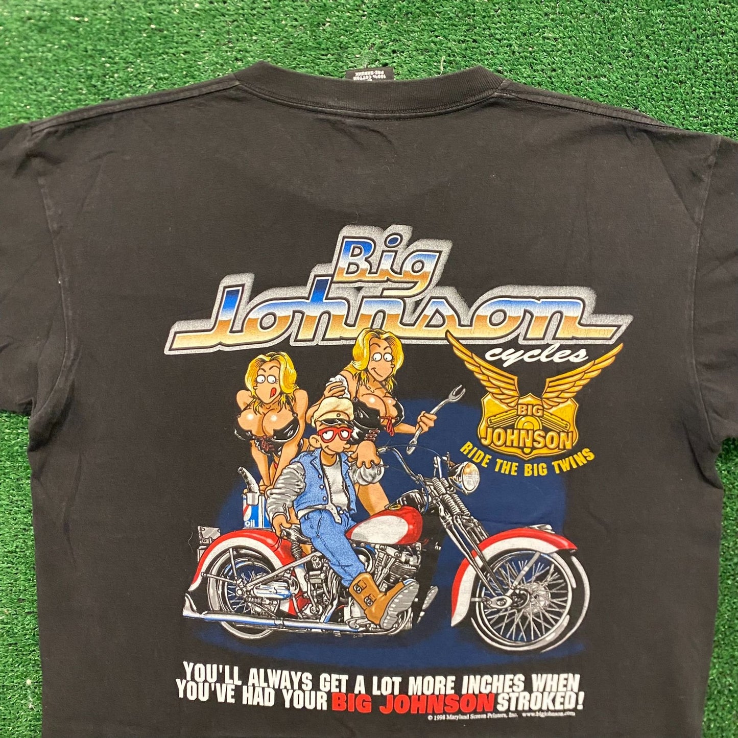 Big Johnson Motorcycles Vintage 90s Biker T-Shirt