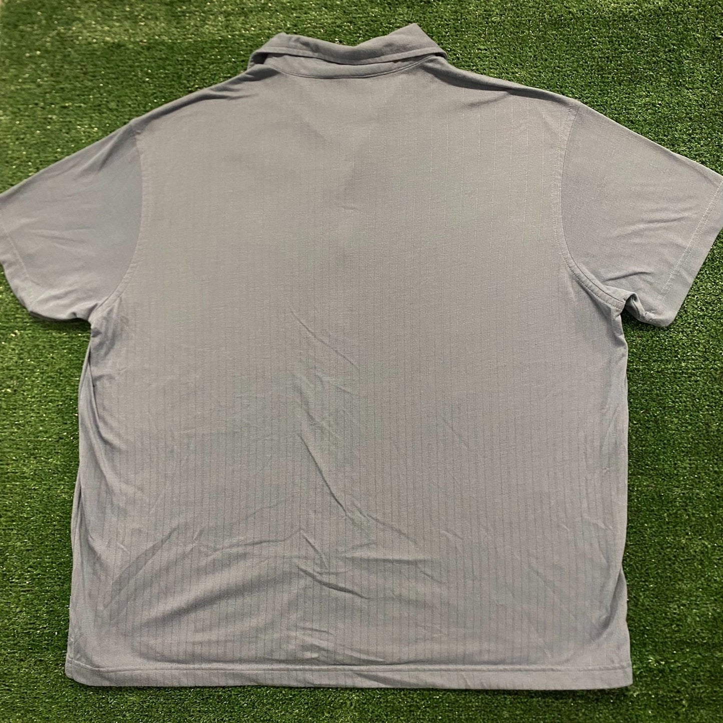 Gray Vertical Striped Vintage Button Up Shirt